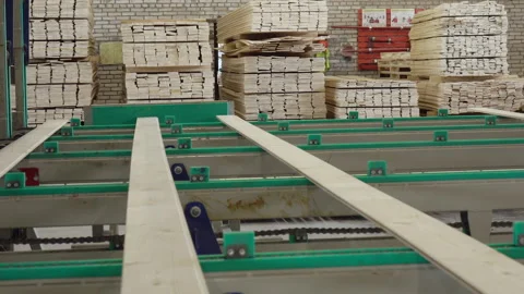 Woodworking production with computerized automatic equipment. Video stock 186397572