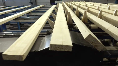 Woodworking production with computerized automatic equipment. Video stock 186399644