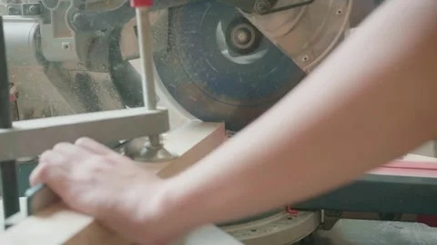 Woodworking in Progress at a Workshop Stock Footage 314004194