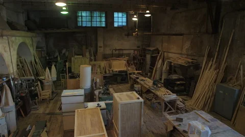 Woodworking shop Stock Footage 224282286