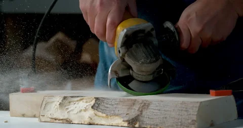 Woodworking in Super Slow motion 스톡 동영상 296777125