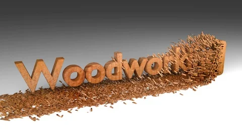 Woodworking Text Animation Vídeos de archivo 106680071