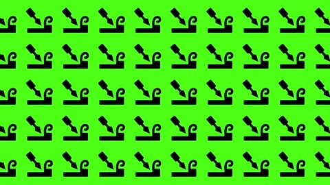 Woodworking tool icon pattern animation on chroma key green screen Stock Footage 344875330