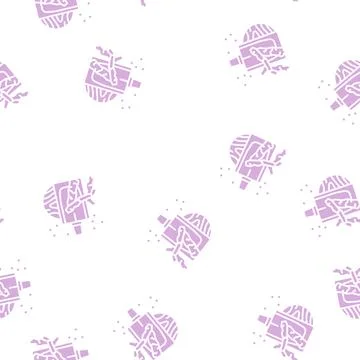 Woody notes perfume glyph seamless pattern Stock Illustration