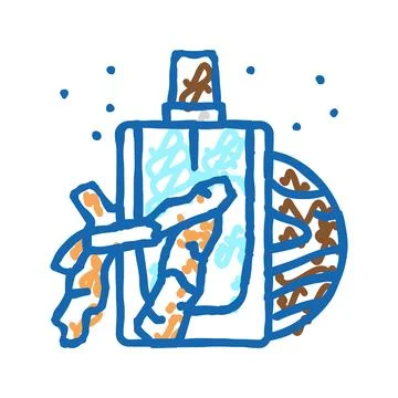 Woody notes perfume icon doodle illustration Stockillustratie
