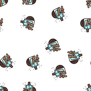 Woody notes perfume vector seamless pattern Illustrazione stock