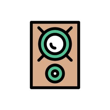 Woofer flat color icon Stock Illustration