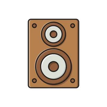 Woofer flat color icon Stock Illustration