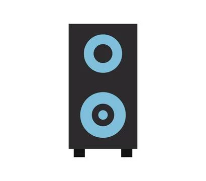 Woofer icon illustrated in vector on white background Stock Illustration