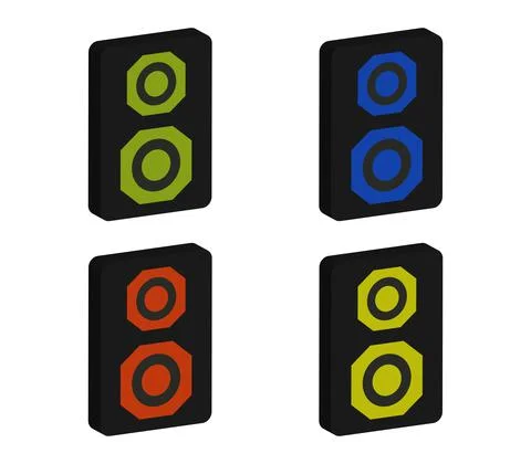 Woofer illustrated in vector on a white background Stock Illustration