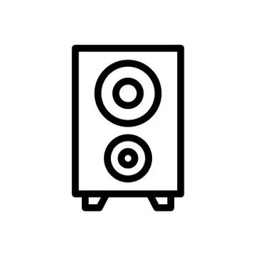 Woofer thin line icon  Stock Illustration