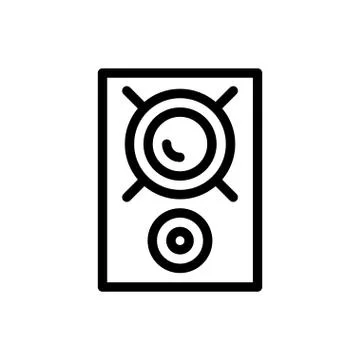 Woofer thin line icon Stock Illustration