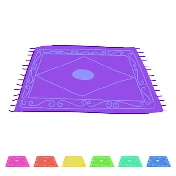 Wool area rug vector cartoon graphic Stock Illustration