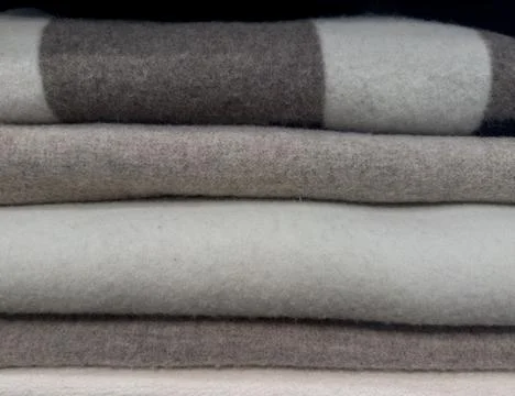 Wool blankets background made of alpaca wool and mohair wool Stock Photos