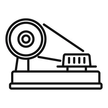 Wool bobine icon outline vector. Factory cotton 스톡 일러스트