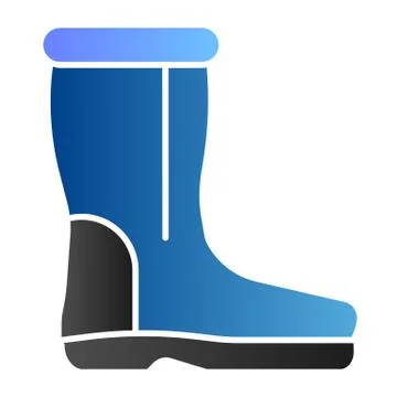 Wool boots flat icon. Warm shoes color icons in trendy flat style. Felt boot Stockillustratie