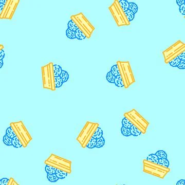 Wool dryer balls clothes care vector seamless pattern Stock Illustration