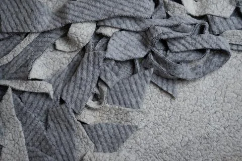 Wool fabric scraps Stock Photos
