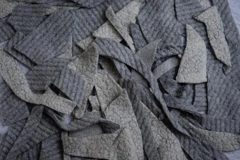 Wool fabric scraps Stock Photos