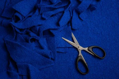 Wool fabric scraps Stock Photos