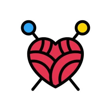 Wool  flat color icon Stock Illustration