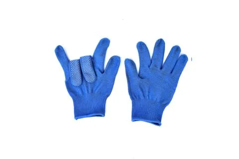 Wool gloves isolated on white Stock Photos