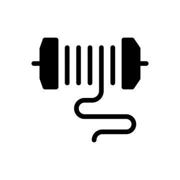 Wool glyph flat icon Stock Illustration