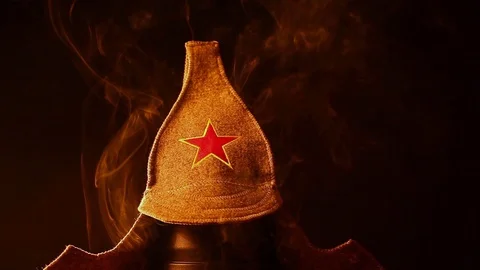 Wool hat smoke dark background nobody hd footage Stock Footage 103284974