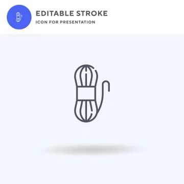 Wool icon vector, filled flat sign, solid pictogram isolated on white, logo Stock Illustration