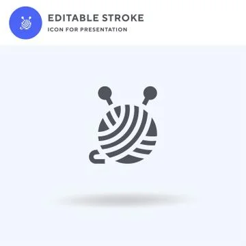 Wool icon vector, filled flat sign, solid pictogram isolated on white, logo Stock Illustration