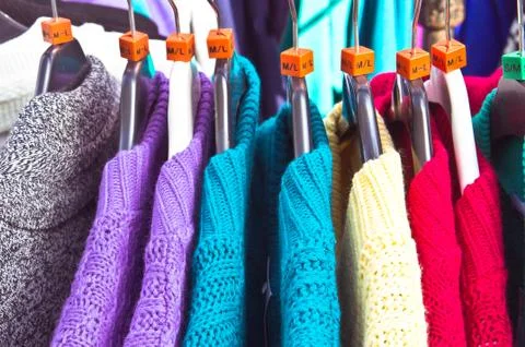 Wool jumpers Stock Photos