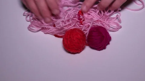 Wool For Knitting Stock Footage 87464425