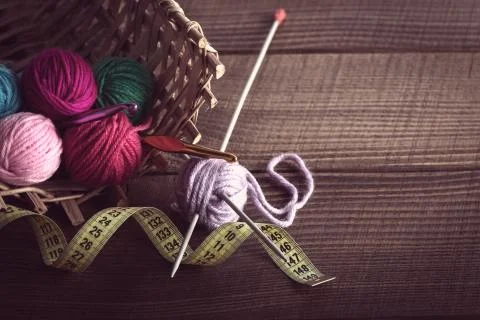 Wool knitting Stock Photos