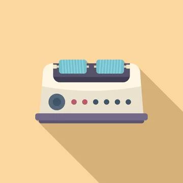 Wool machine icon flat vector. Cotton thread Illustrazione stock