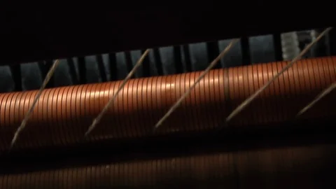 Wool Mill With Yarn Being Made Stock Footage 107962628