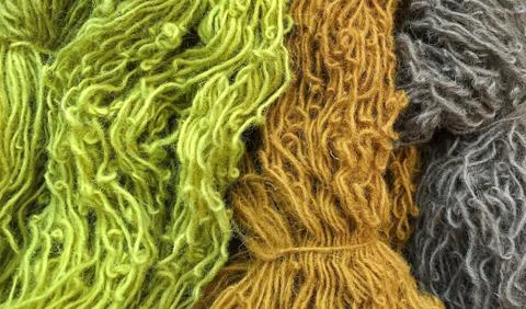 Wool painted with plants Stock Photos