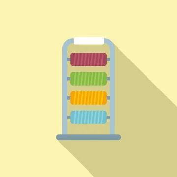 Wool plant icon flat vector. Cotton sewing Illustrazione stock