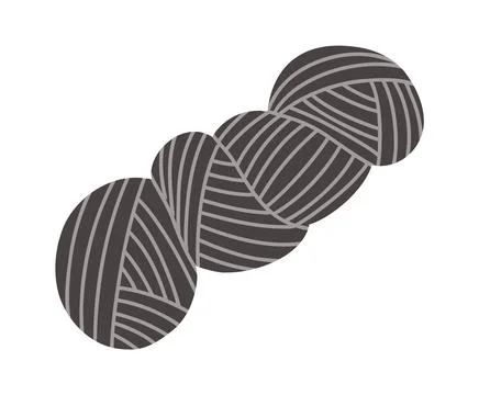 Wool red bal. Handcraft doodle. Vector illustration Stock Illustration