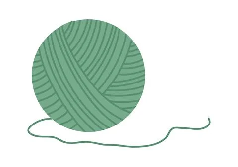 Wool red bal. Handcraft doodle. Vector illustration Stockillustratie