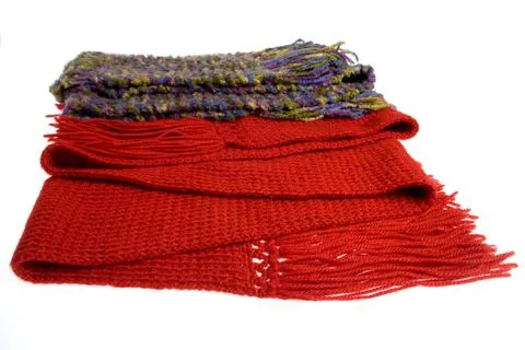 Wool scarfs Stock Photos