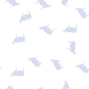 Wool sheep glyph seamless pattern Stock Illustration