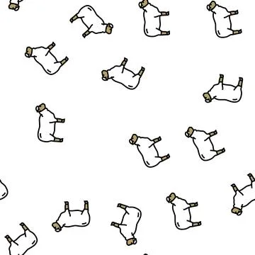 Wool sheep vector seamless pattern Stock Illustration