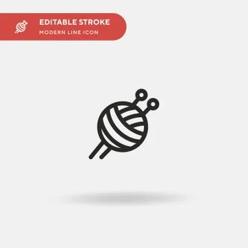 Wool Simple vector icon. Illustration symbol design template for web mobile U Stock Illustration