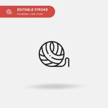 Wool Simple vector icon. Illustration symbol design template for web mobile U Stock Illustration