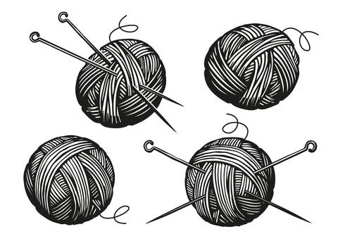 Knitting Needle Drawing Photos, Images and Pictures