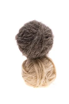 Wool skein isolated Foto stock