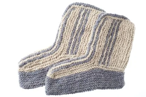 Wool slippers Stock Photos