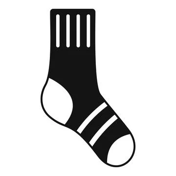 Wool sock icon simple . Casual sock Stockillustratie