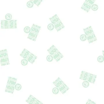 Wool stack textile glyph seamless pattern Stock Illustration