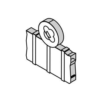 Wool stack textile isometric icon vector illustration Stock Illustration